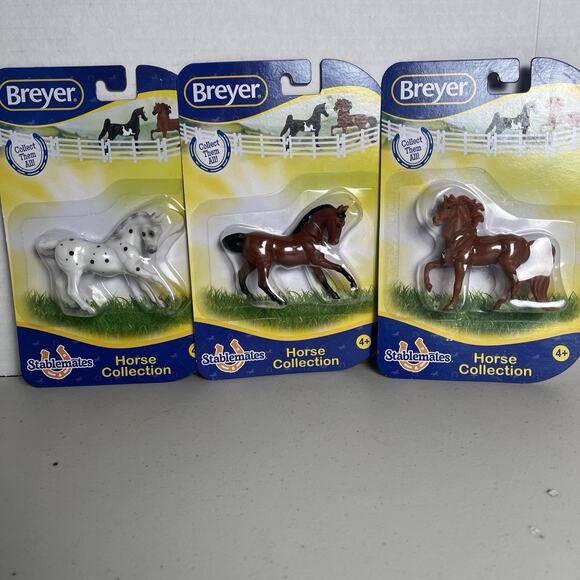 Breyer Stablemates Horse Collection Appaloosa Arabian Warmblood Toy Lot of 3 NEW - Picture 2 of 9
